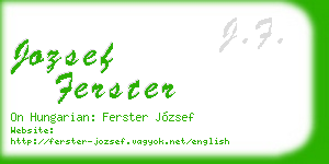 jozsef ferster business card